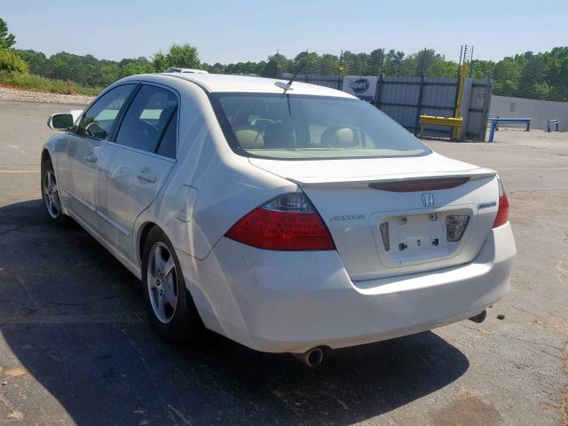 JHMCN36527C003556 - 2007 HONDA ACCORD HYB WHITE photo 3