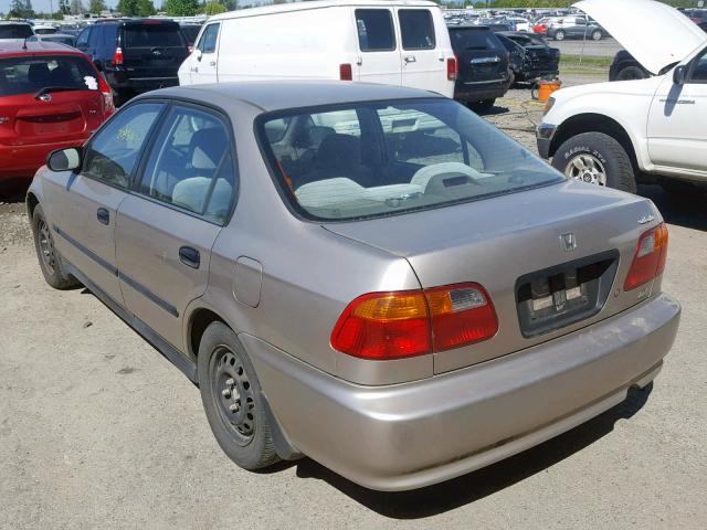 1HGEJ6521YL038879 - 2000 HONDA CIVIC DX GOLD photo 3