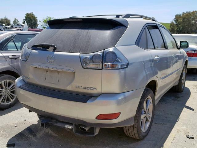 JTJHW31U660031263 - 2006 LEXUS RX 400 SILVER photo 4