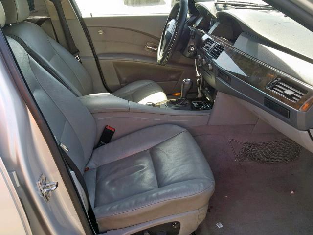 WBANA53555B858600 - 2005 BMW 525 I SILVER photo 5