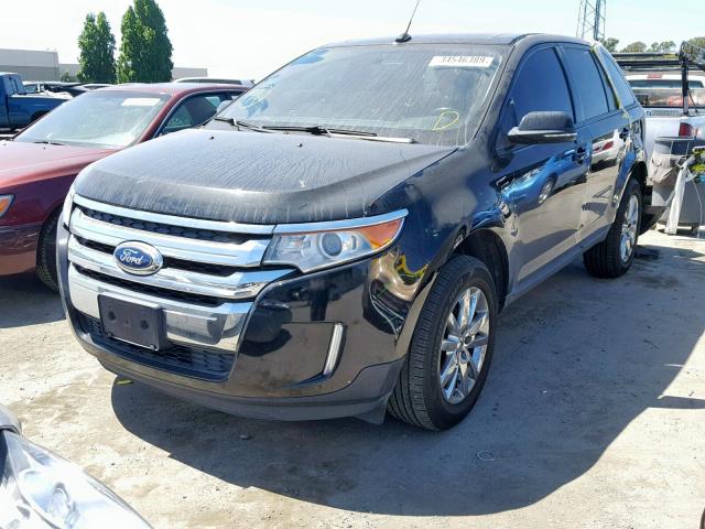 2FMDK3JC4DBC85470 - 2013 FORD EDGE SEL BLACK photo 2