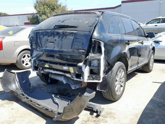 2FMDK3JC4DBC85470 - 2013 FORD EDGE SEL BLACK photo 4