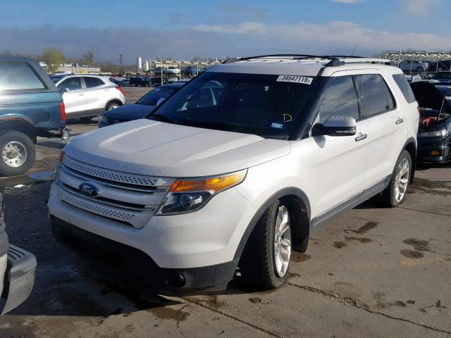 1FM5K8F83DGB58143 - 2013 FORD EXPLORER L WHITE photo 2