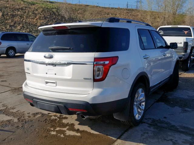 1FM5K8F83DGB58143 - 2013 FORD EXPLORER L WHITE photo 4