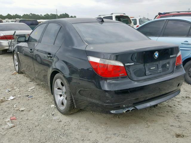 WBANE535X7B992364 - 2007 BMW 525 I BLACK photo 3