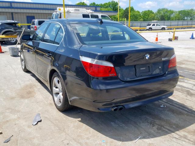 WBANE53566CK86601 - 2006 BMW 525 I BLACK photo 3