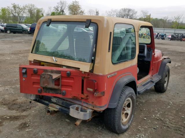 2BCCZ8145JB506816 - 1988 JEEP WRANGLER L RED photo 4