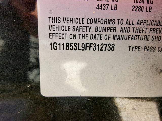 1G11B5SL9FF312738 - 2015 CHEVROLET MALIBU LS 灰色 照片 10