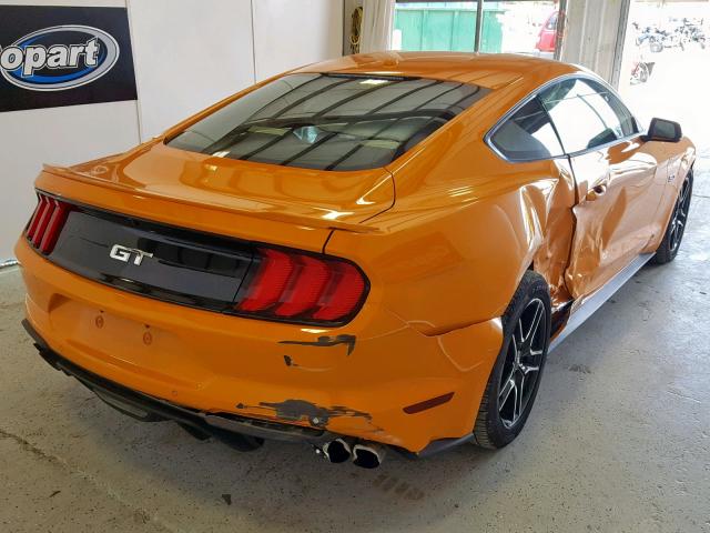 1FA6P8CF3J5158928 - 2018 FORD MUSTANG GT ORANGE photo 4