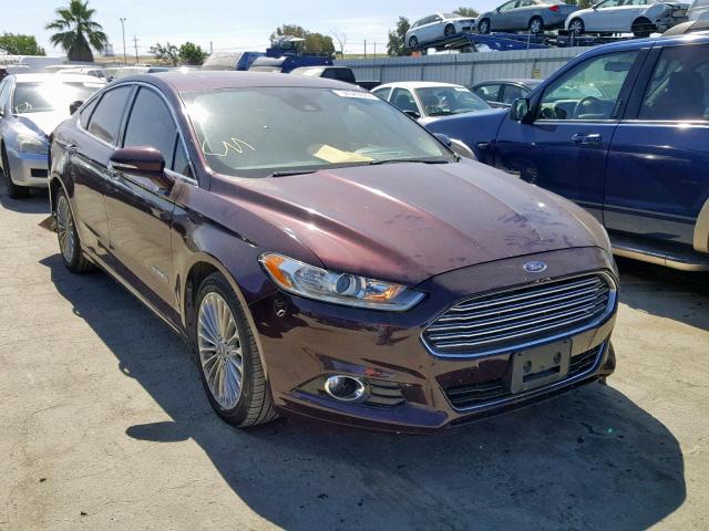 3FA6P0RU7DR379778 - 2013 FORD FUSION TIT BURGUNDY photo 1