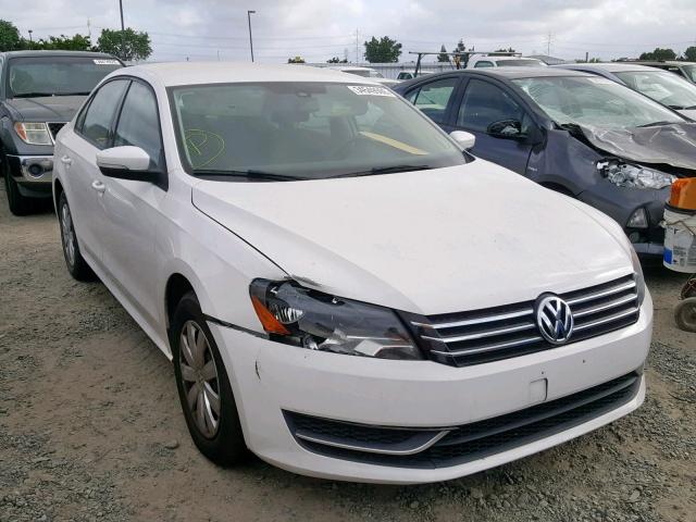 1VWAP7A31DC065104 - 2013 VOLKSWAGEN PASSAT S WHITE photo 1