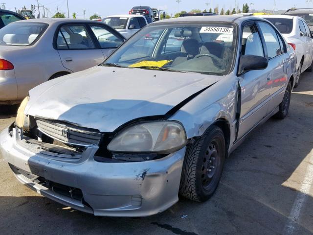 2HGEJ6619YH504819 - 2000 HONDA CIVIC BASE SILVER photo 2