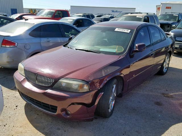 1LNFM87A96Y606219 - 2006 LINCOLN LS MAROON photo 2