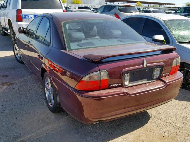 1LNFM87A96Y606219 - 2006 LINCOLN LS MAROON photo 3