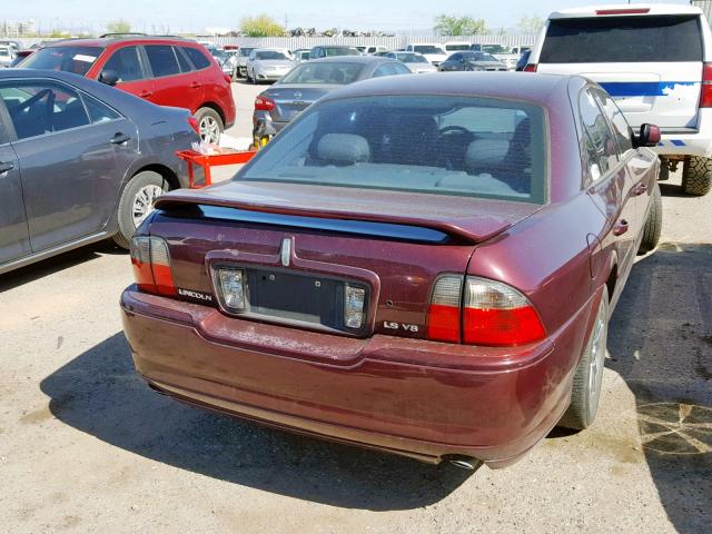 1LNFM87A96Y606219 - 2006 LINCOLN LS MAROON photo 4