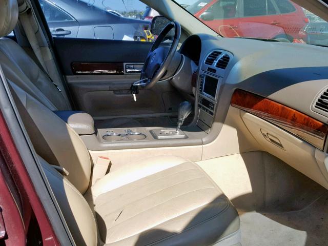 1LNFM87A96Y606219 - 2006 LINCOLN LS MAROON photo 5