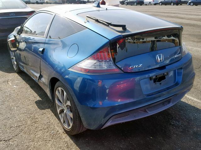 JHMZF1D41BS011734 - 2011 HONDA CR-Z BLUE photo 3