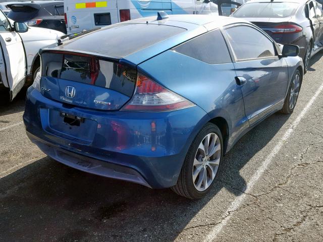 JHMZF1D41BS011734 - 2011 HONDA CR-Z BLUE photo 4