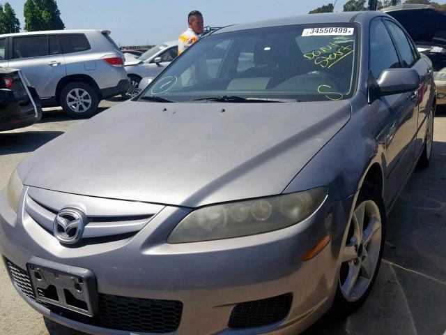 1YVHP84C085M19427 - 2008 MAZDA 6 I GRAY photo 2