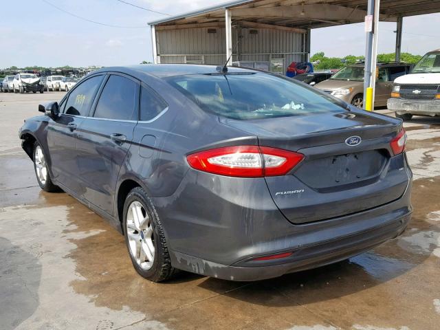 3FA6P0H71FR163049 - 2015 FORD FUSION SE GRAY photo 3