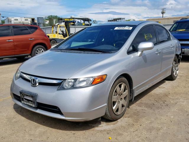 1HGFA16546L068813 - 2006 HONDA CIVIC LX SILVER photo 2