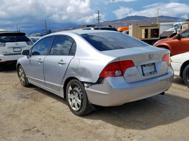 1HGFA16546L068813 - 2006 HONDA CIVIC LX SILVER photo 3