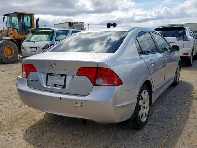 1HGFA16546L068813 - 2006 HONDA CIVIC LX SILVER photo 4