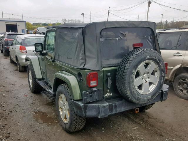 1J4FA54137L169603 - 2007 JEEP WRANGLER S 绿色 照片 3