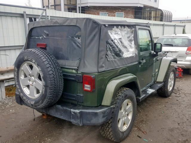 1J4FA54137L169603 - 2007 JEEP WRANGLER S 绿色 照片 4