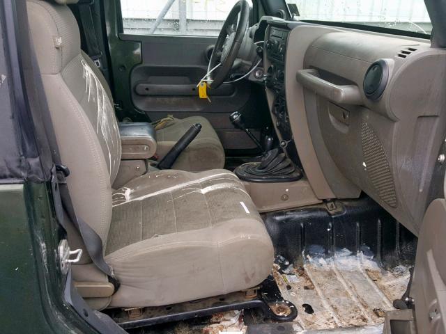 1J4FA54137L169603 - 2007 JEEP WRANGLER S 绿色 照片 5