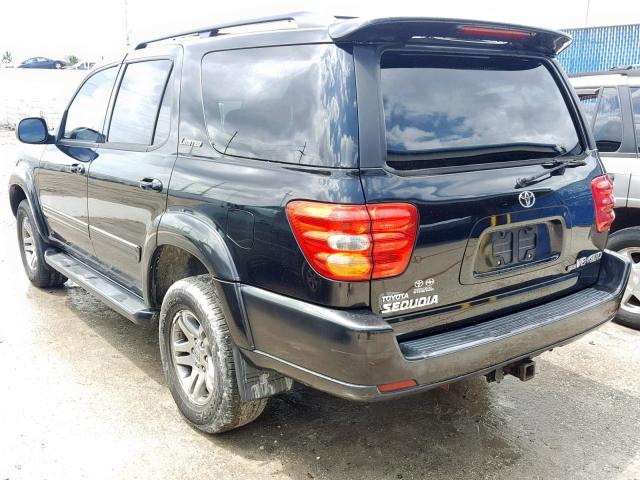 5TDBT48A53S137991 - 2003 TOYOTA SEQUOIA LI BLACK photo 3