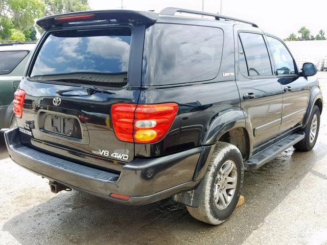 5TDBT48A53S137991 - 2003 TOYOTA SEQUOIA LI BLACK photo 4