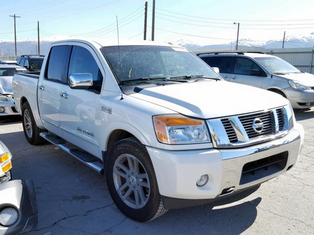 1N6BA0ED7DN308306 - 2013 NISSAN TITAN S WHITE photo 1