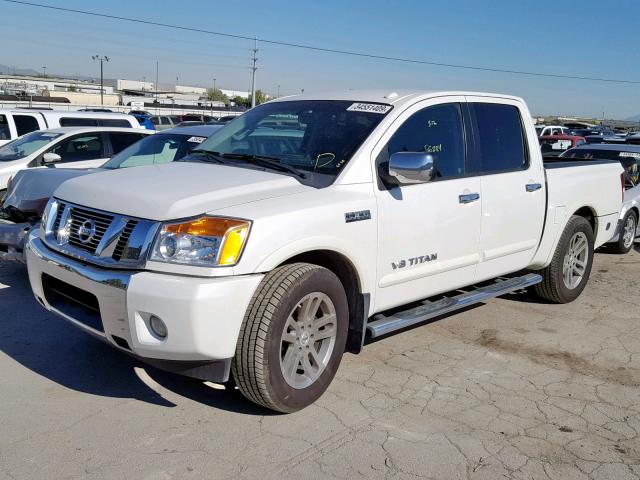 1N6BA0ED7DN308306 - 2013 NISSAN TITAN S WHITE photo 2