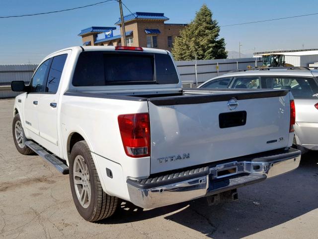 1N6BA0ED7DN308306 - 2013 NISSAN TITAN S WHITE photo 3