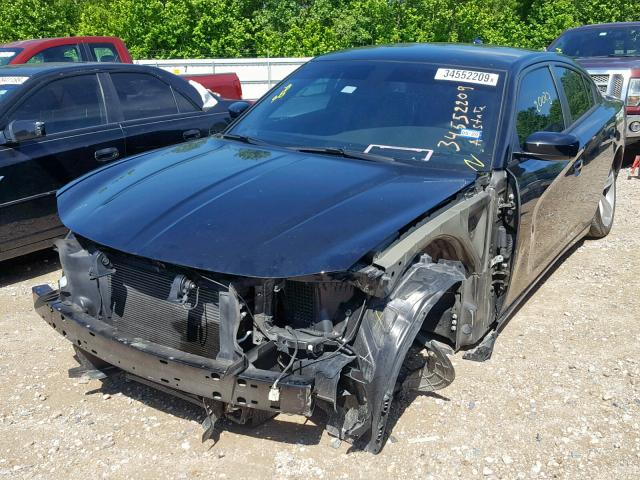 2C3CDXHG6JH200877 - 2018 DODGE CHARGER SX BLACK photo 2