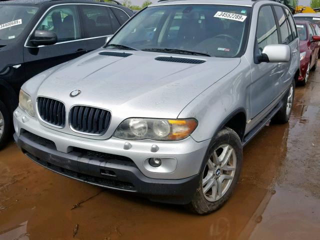 5UXFA13564LU34513 - 2004 BMW X5 3.0I SILVER photo 2