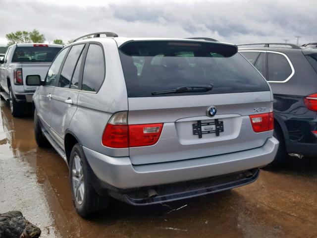 5UXFA13564LU34513 - 2004 BMW X5 3.0I SILVER photo 3