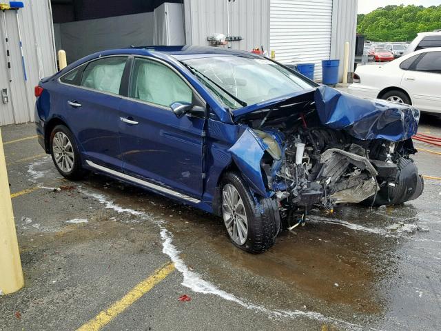 5NPE34AF0FH225747 - 2015 HYUNDAI SONATA SPO BLUE photo 1