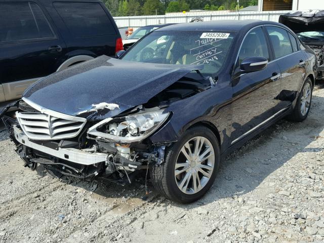 KMHGC4DF9BU141815 - 2011 HYUNDAI GENESIS 4. BLUE photo 2