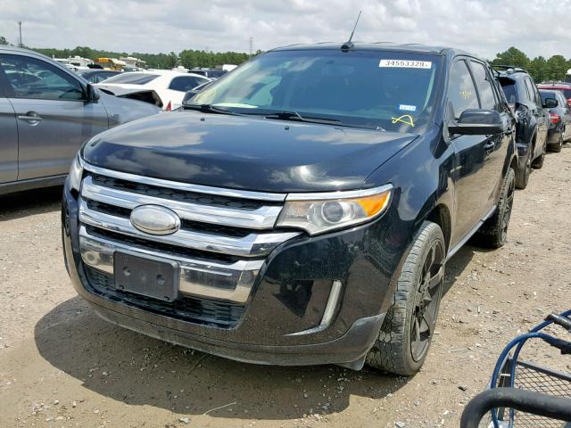 2FMDK3JC8DBB30047 - 2013 FORD EDGE SEL BLACK photo 2