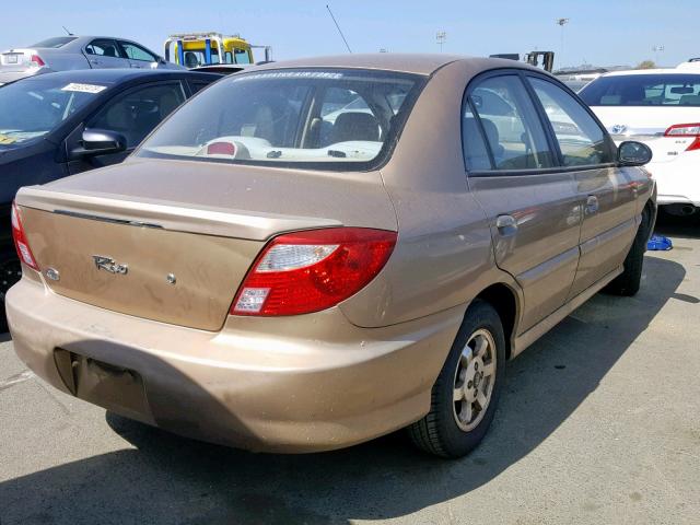 KNADC123716030548 - 2001 KIA RIO GOLD photo 4