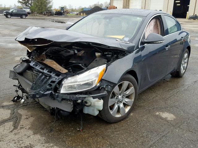 2G4GS5EV1C9154412 - 2012 BUICK REGAL PREM GRAY photo 2