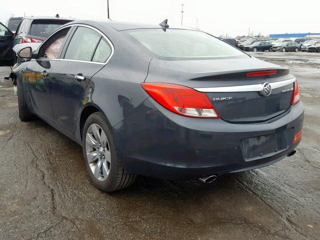 2G4GS5EV1C9154412 - 2012 BUICK REGAL PREM GRAY photo 3