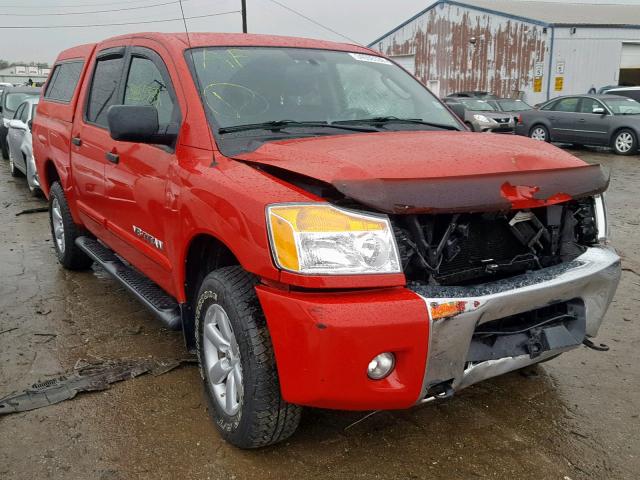 1N6AA0EC5BN302875 - 2011 NISSAN TITAN S RED photo 1