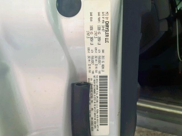 1J8HH48K08C162366 - 2008 JEEP COMMANDER SILVER photo 10