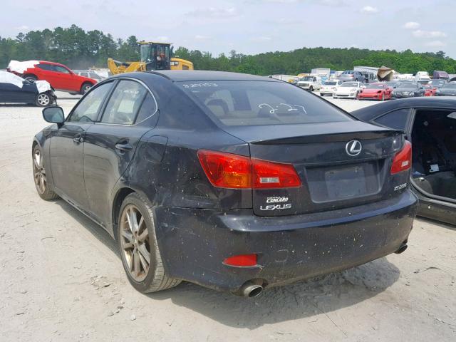 JTHBK262565006684 - 2006 LEXUS IS 250 BLACK photo 3