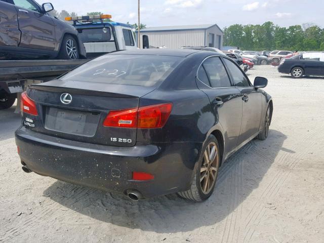 JTHBK262565006684 - 2006 LEXUS IS 250 BLACK photo 4