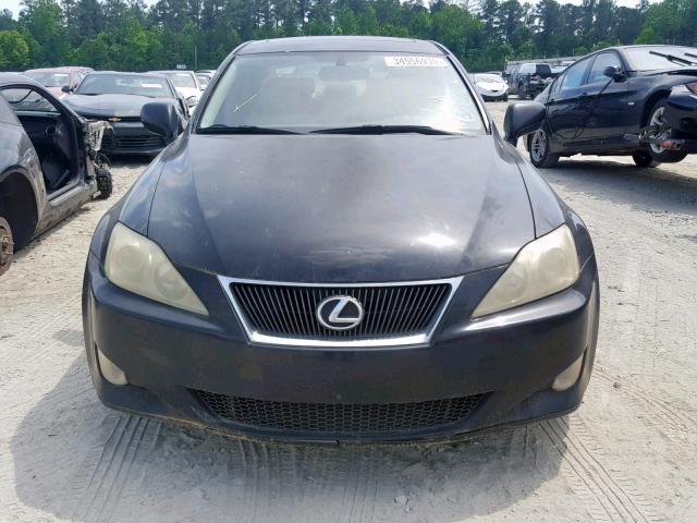 JTHBK262565006684 - 2006 LEXUS IS 250 BLACK photo 9