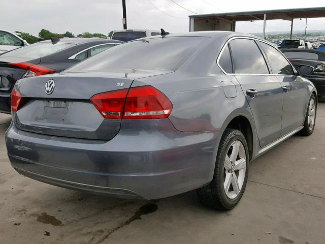 1VWBH7A30CC011194 - 2012 VOLKSWAGEN PASSAT SE GRAY photo 4